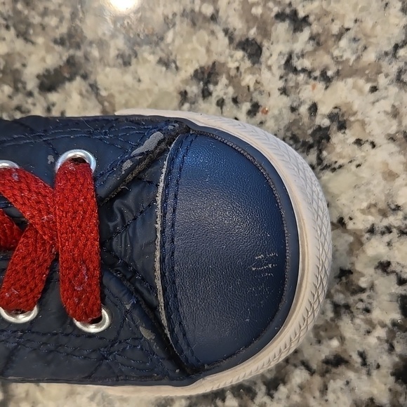 CONVERSE CHUCK TAYLOR SIDE ZIP QUILTED HI-TOP SNEAKERS. SZ 7 - Picture 6 of 9